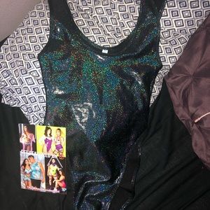 Black Holographic Rave Wonderland Bodysuit